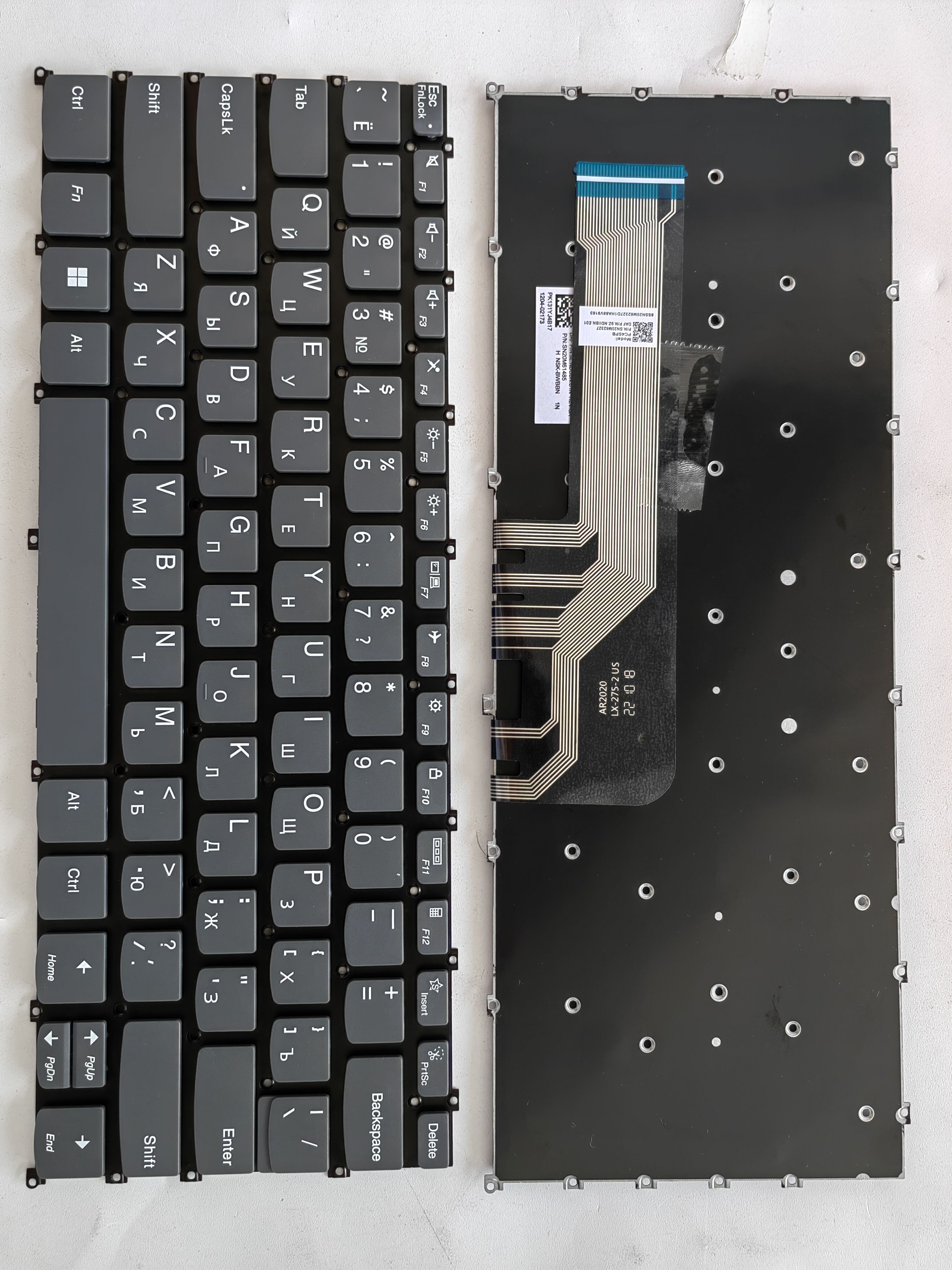 Picture of New Replacement Laptop Keyboard For LENOVO AIR 14 2020/YogaSlim714/YOGA14S Grey (OEM) RU Layout